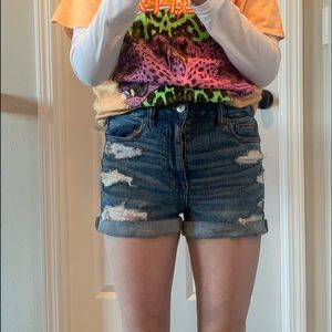NWOT american eagle ripped jean shorts